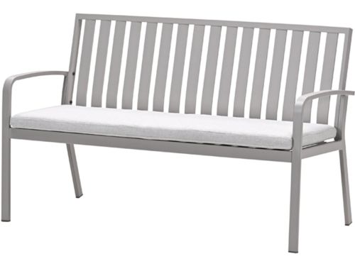Bruno parkbank - aluminium - taupe - valley sand