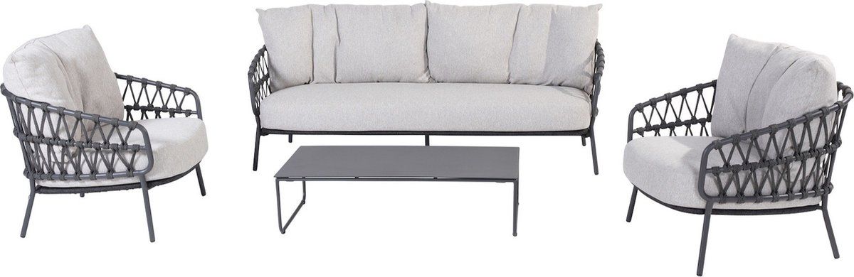 calpi stoel bank loungeset 4 delig rope 4 seasons outdoor