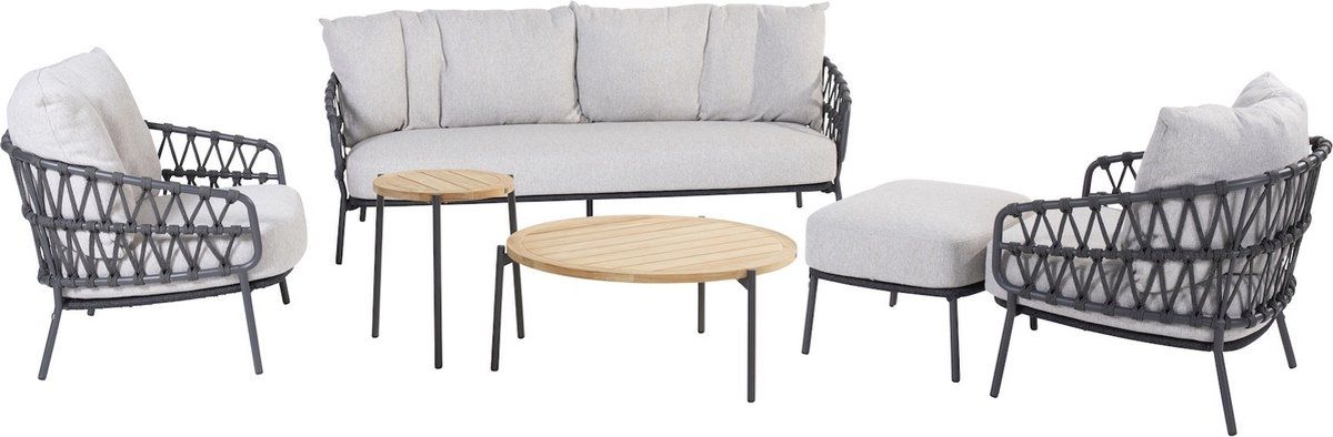 calpi stoel bank loungeset 6 delig rope 4 seasons outdoor