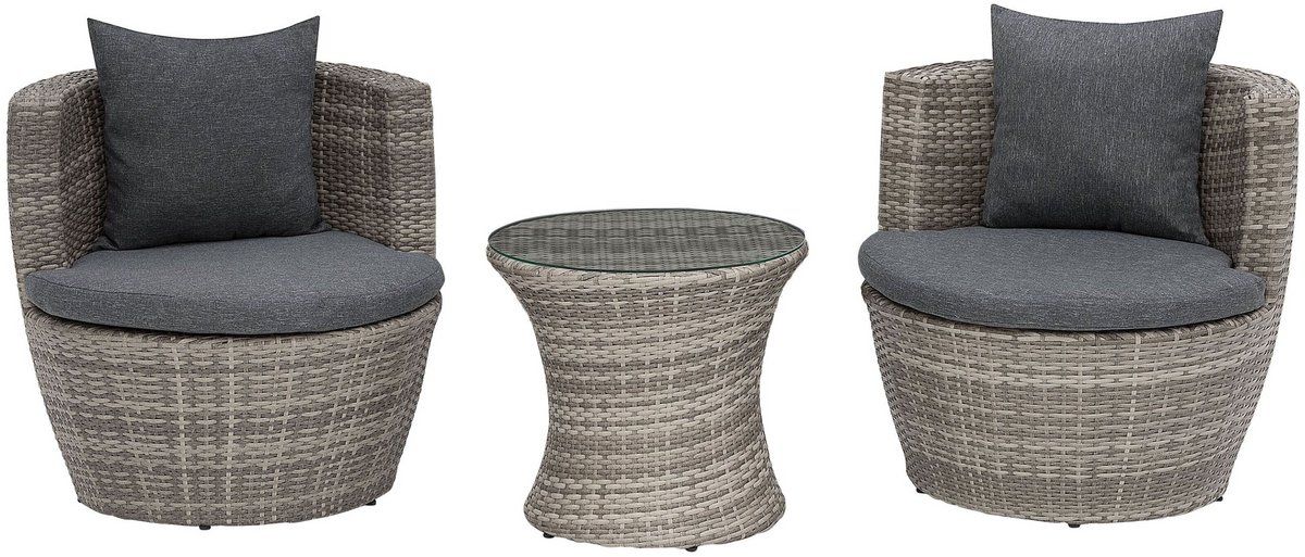 capri bistroset voor 2 donkergrijs pe rotan