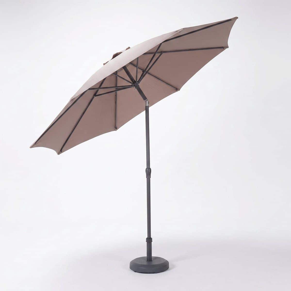 cheqo tuinparasol stokparasol terrasparasol taupe kantelbaar
