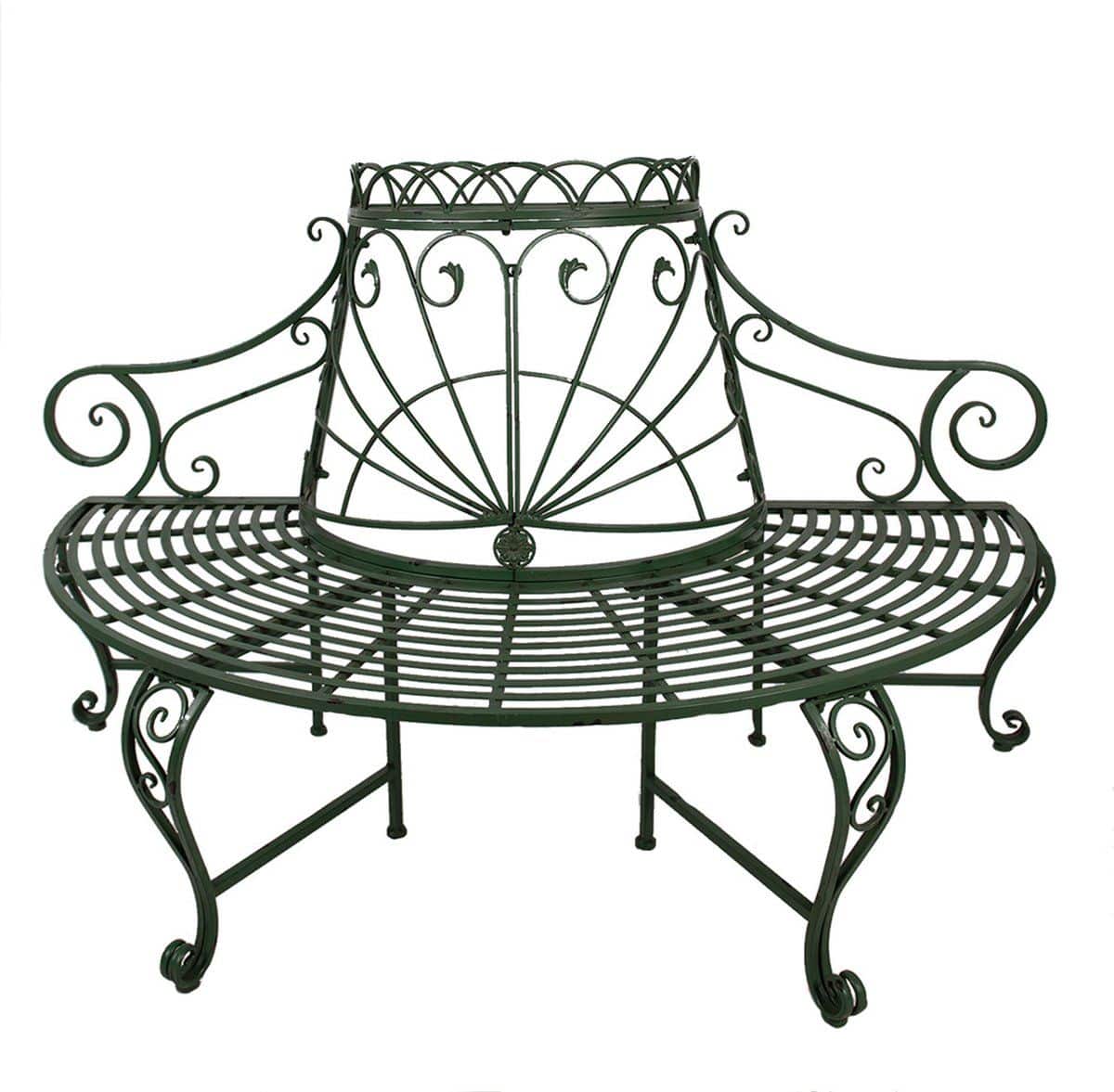 clayre & eef tuinbank 167x84x102 cm groen metaal