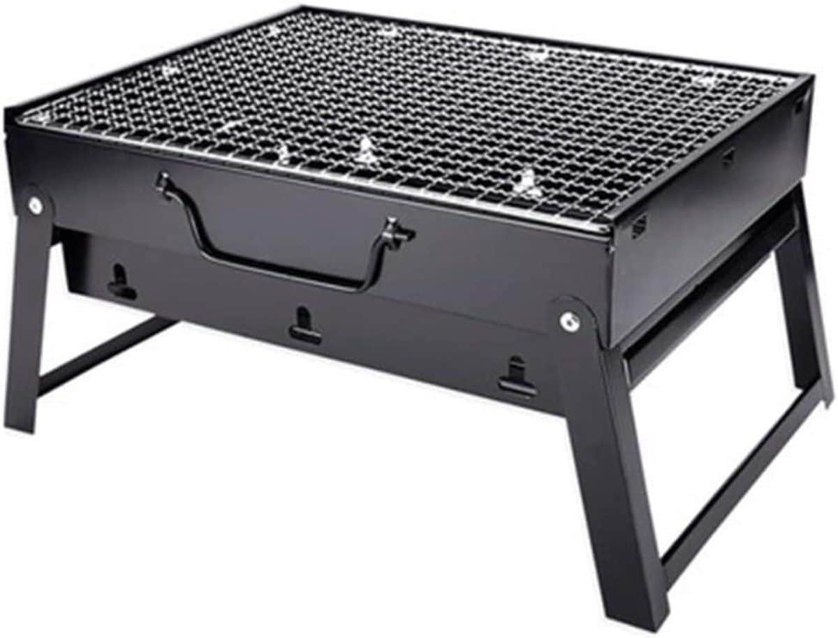 draagbare houtskoolbarbecue opvouwbare grill buiten koken eenvoudige