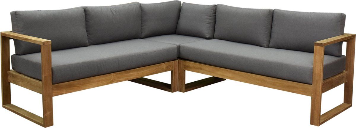 dubai hoek loungeset 3 delig teak