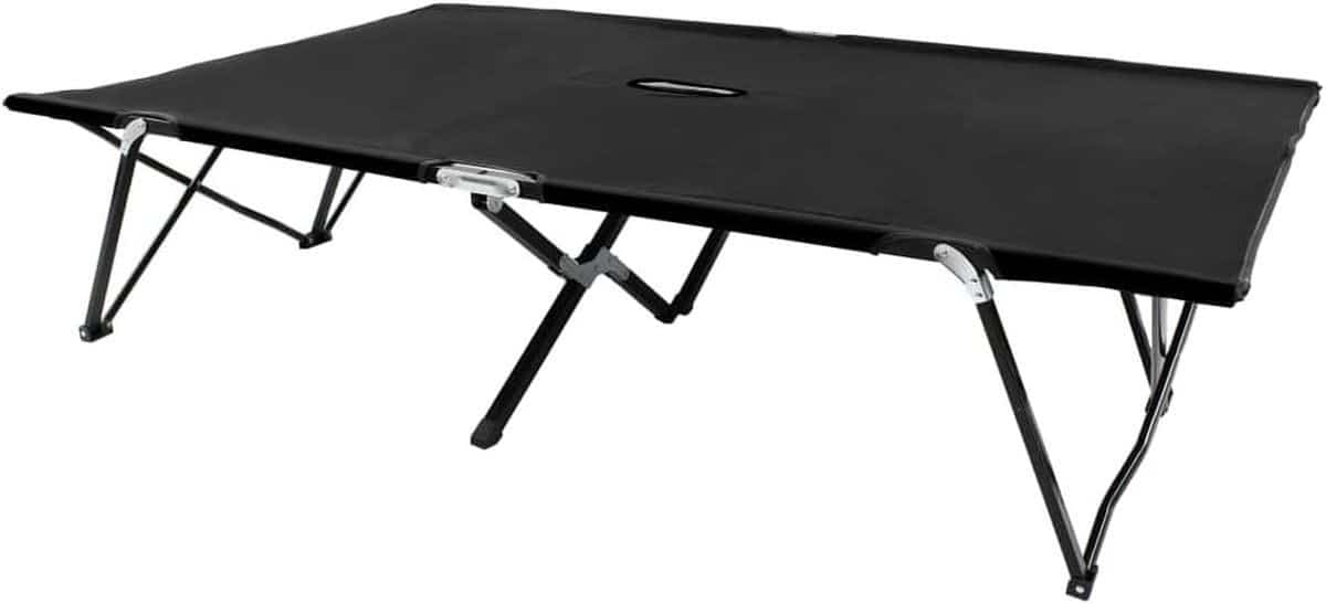 dubbel ligbed campingbed voor twee buiten ontspannen
