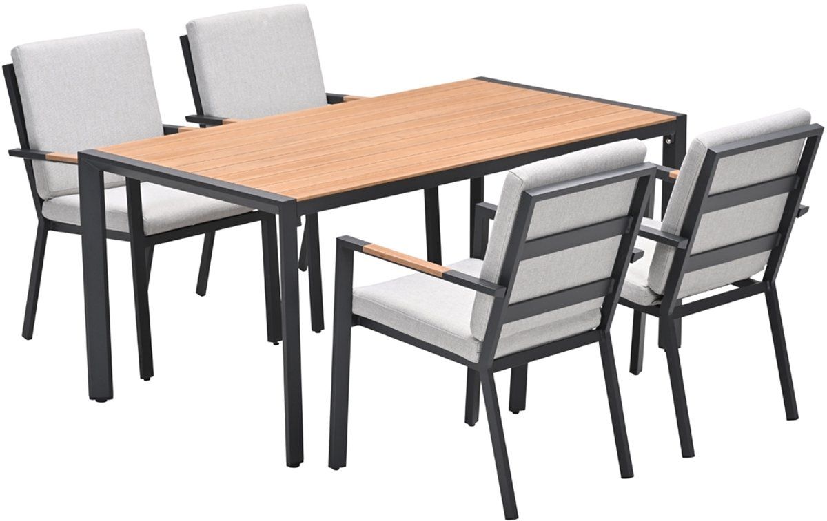 felini 5 delige tuinset 4 stoelen / tuintafel garden