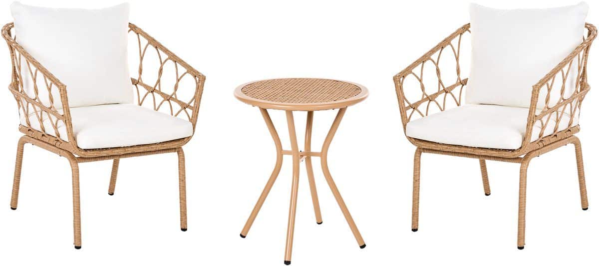 ferla balkonset lichtbruin pe rotan