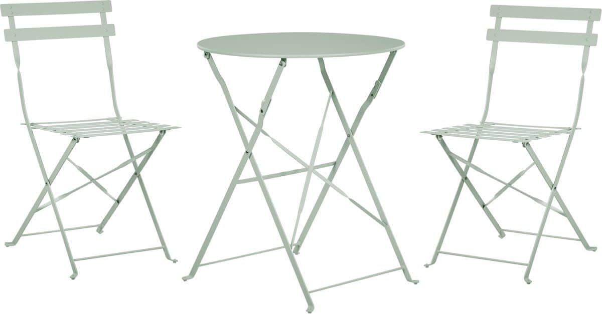 fiori bistroset voor 2 grijs staal