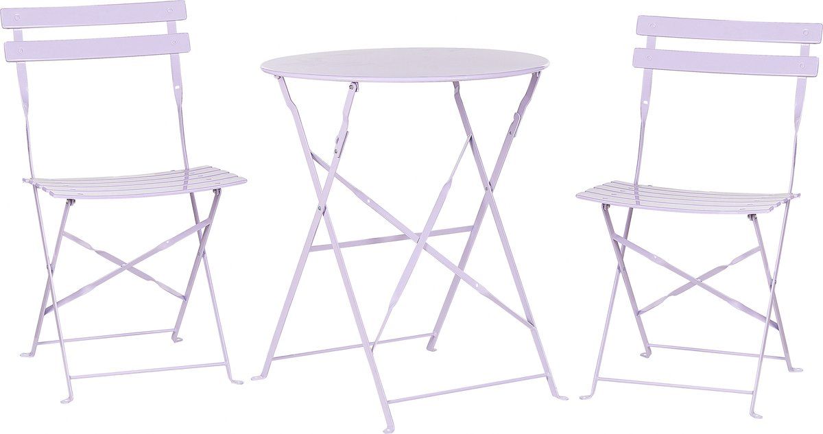 fiori bistroset voor 2 paars staal