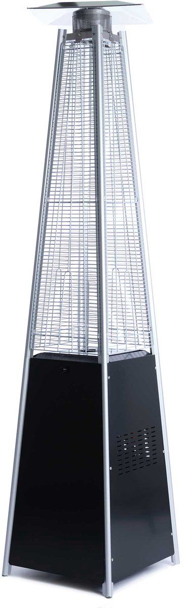 fornorth terrasverwarmer pyramid 13kw gasvermogen, zwart
