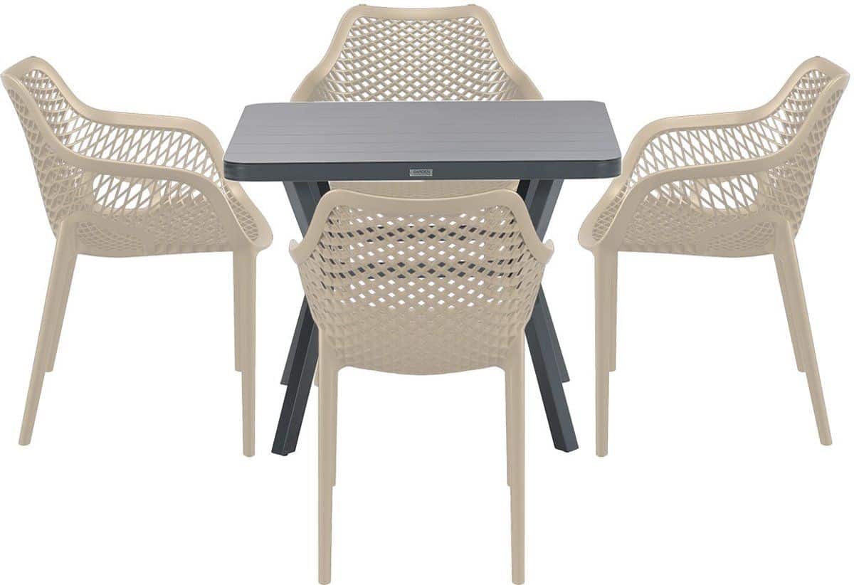 garden impressions air xl tuinset 5 delig taupe mina tuintafel
