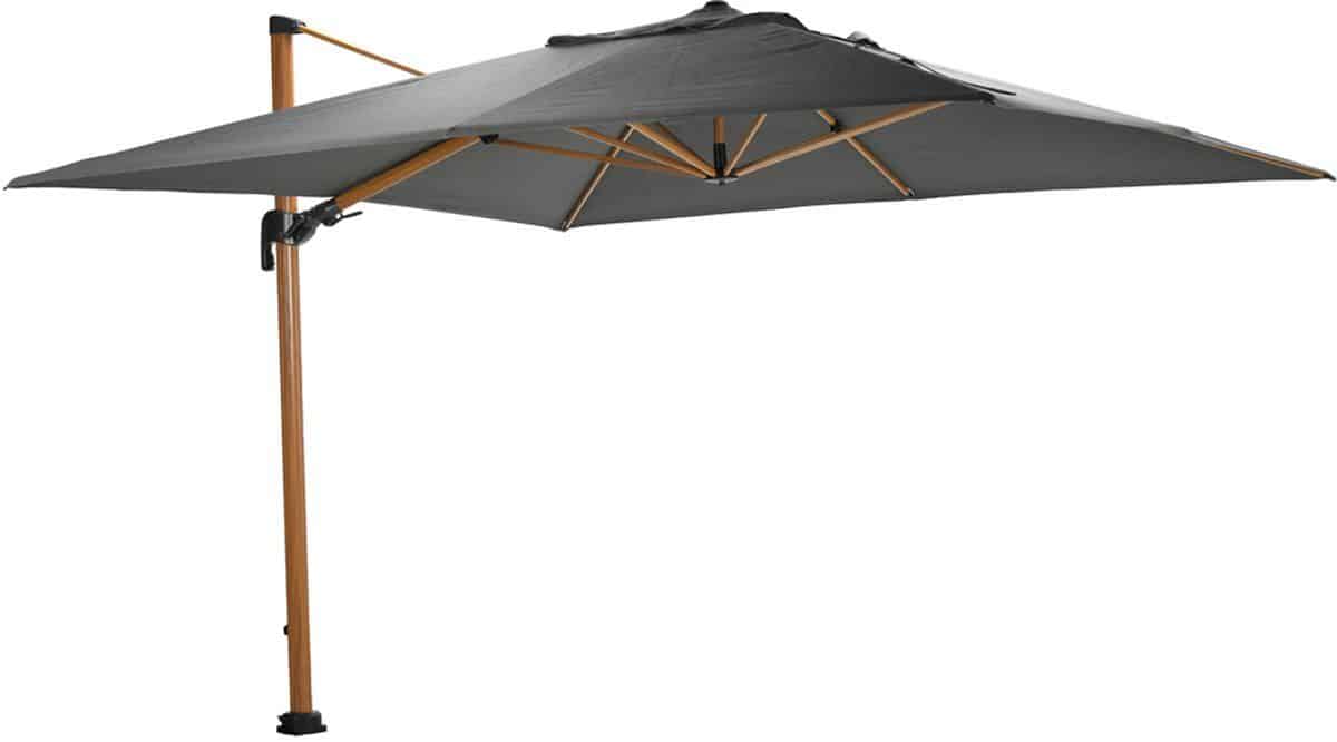 garden impressions hawaii big pole ii zweefparasol 350×350 teak/royal anthracite
