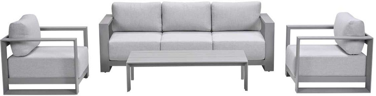 garden impressions malakka loungeset 4 delig taupe/valley sand