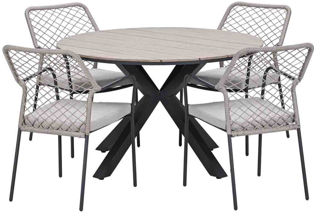 garden impressions ross tuinset sand 5 delig tulli tuintafel light