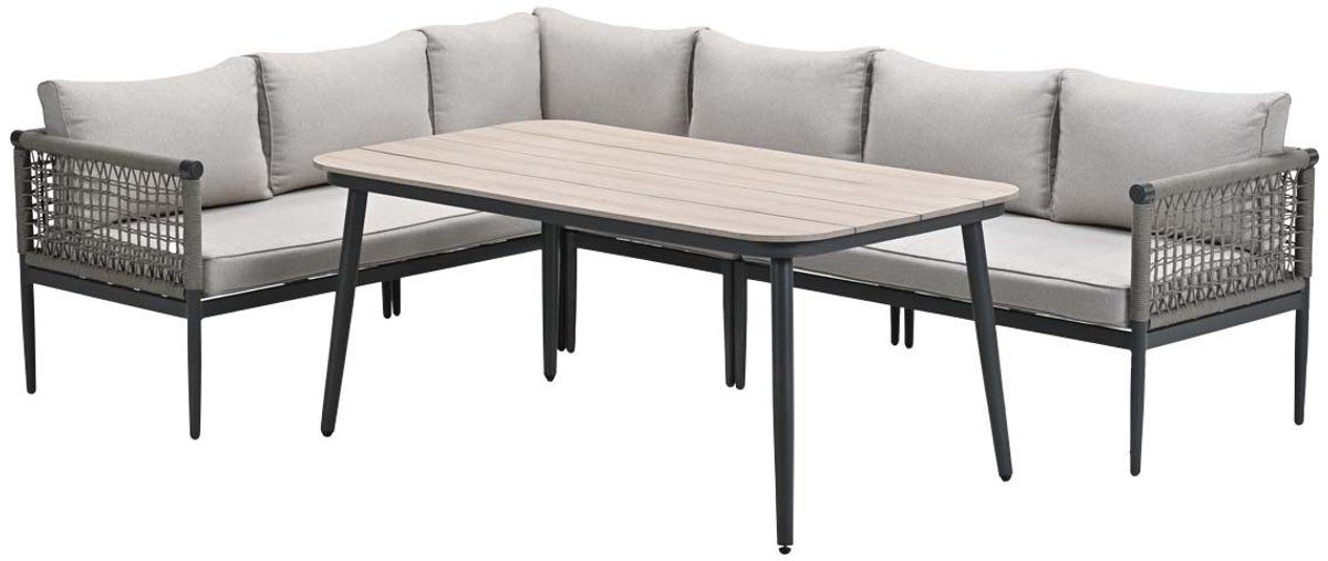 garden impressions teramon loungeset met hoge tafel taupe rope