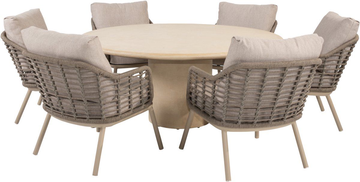 hampton puglia low dining tuinset 160xh69 cm 7 delig mortex