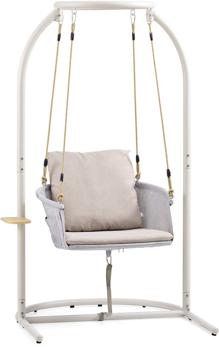 hangstoel / zwevende relaxstoel skylo met onderstel en bijzettafeltje