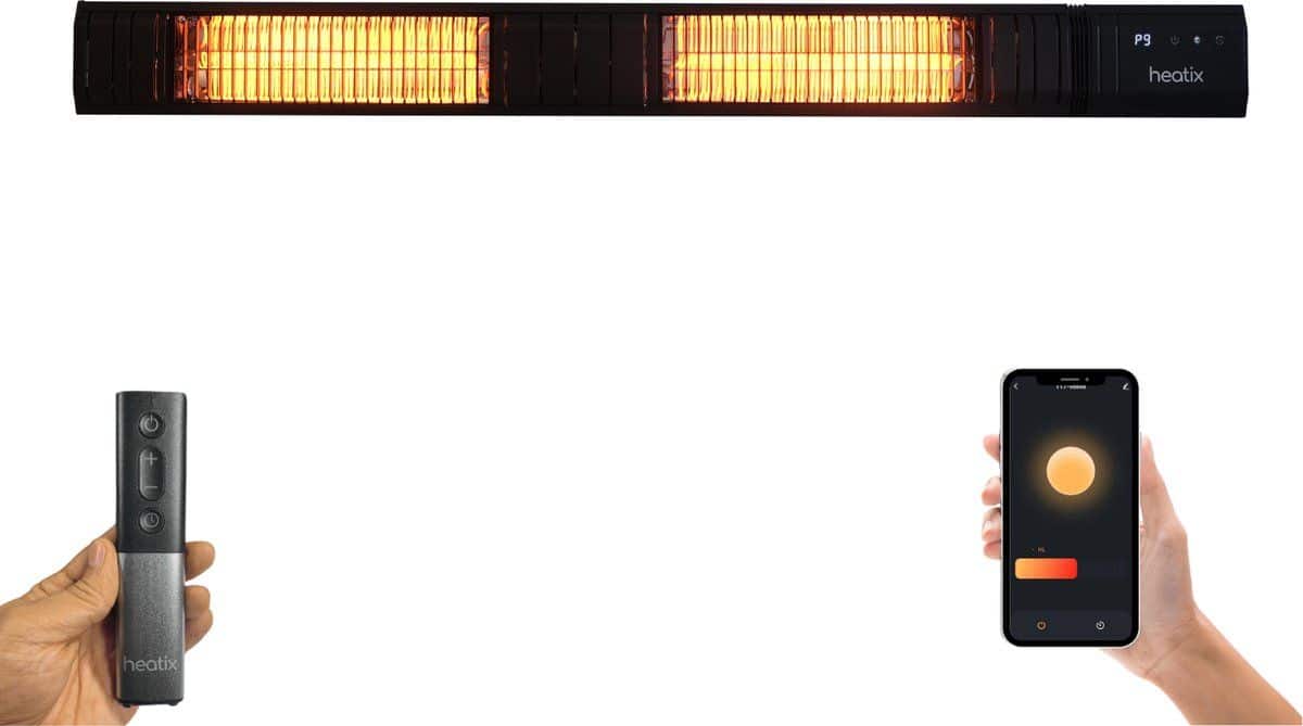 heatix smart carbon fiber terrasverwarmer elektrisch infrarood wandmodel