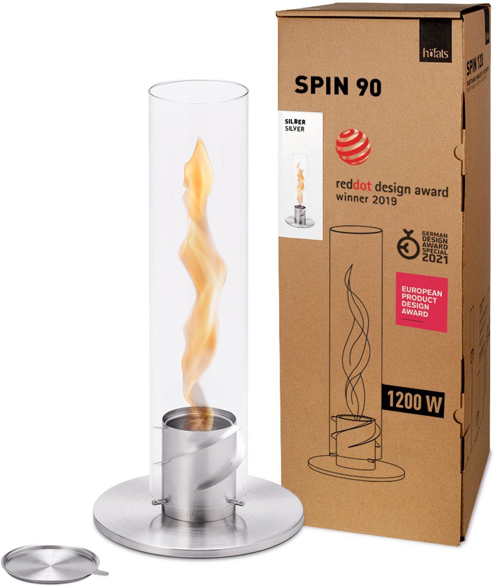 höfats spin classic tafelvuur gel 900 zilver gel