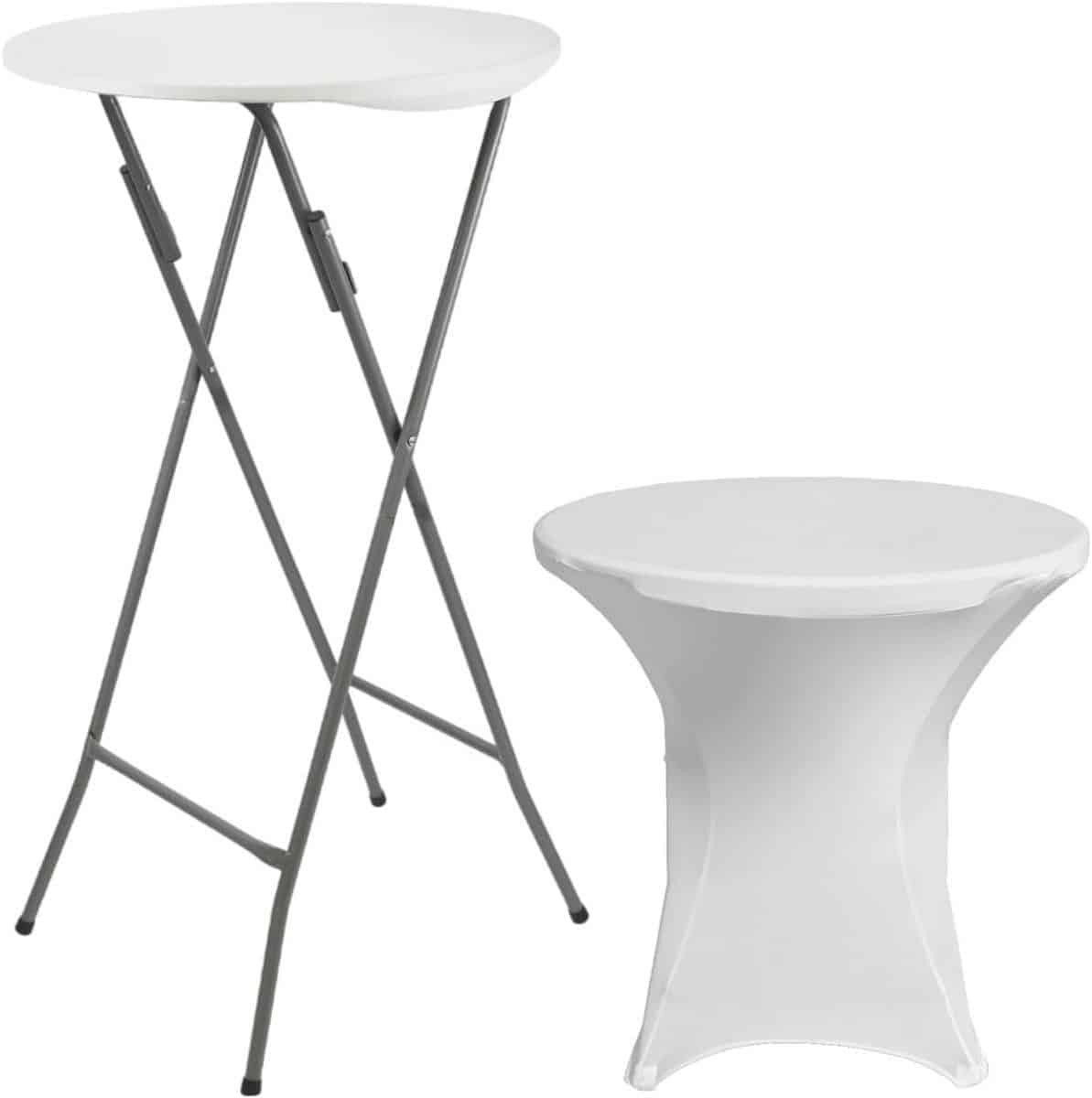 inklapbare ronde klaptafel met afdekking 61 x 105 cm