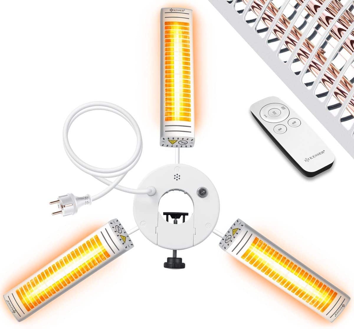 kesser® terrasverwarmer 3000w elektrische kachel voor parasol infrarood verwarming