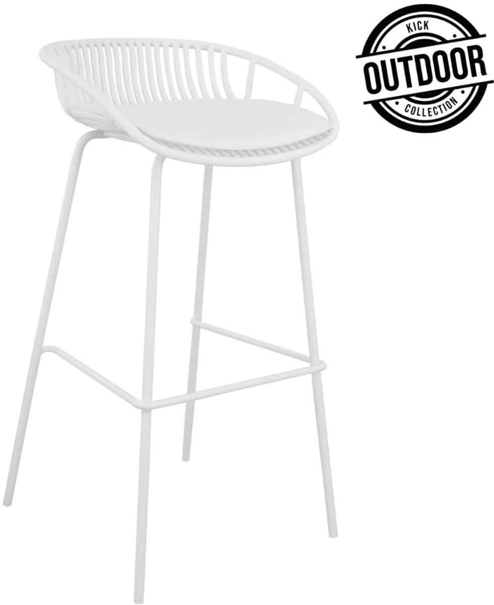kick tuin barkruk rio wit outdoor