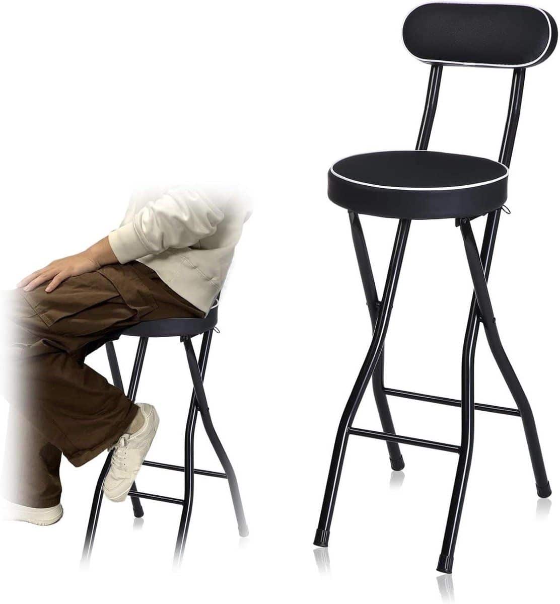 klapkruk barkruk opvouwbaar extra zitplaatsen ruimtebesparend design