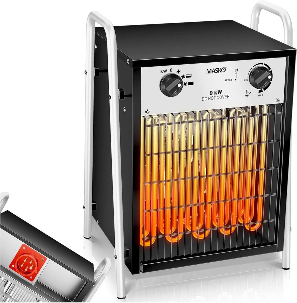 krachtige 9kw elektrische kachel met thermostaat | 9000w verwarmer voor