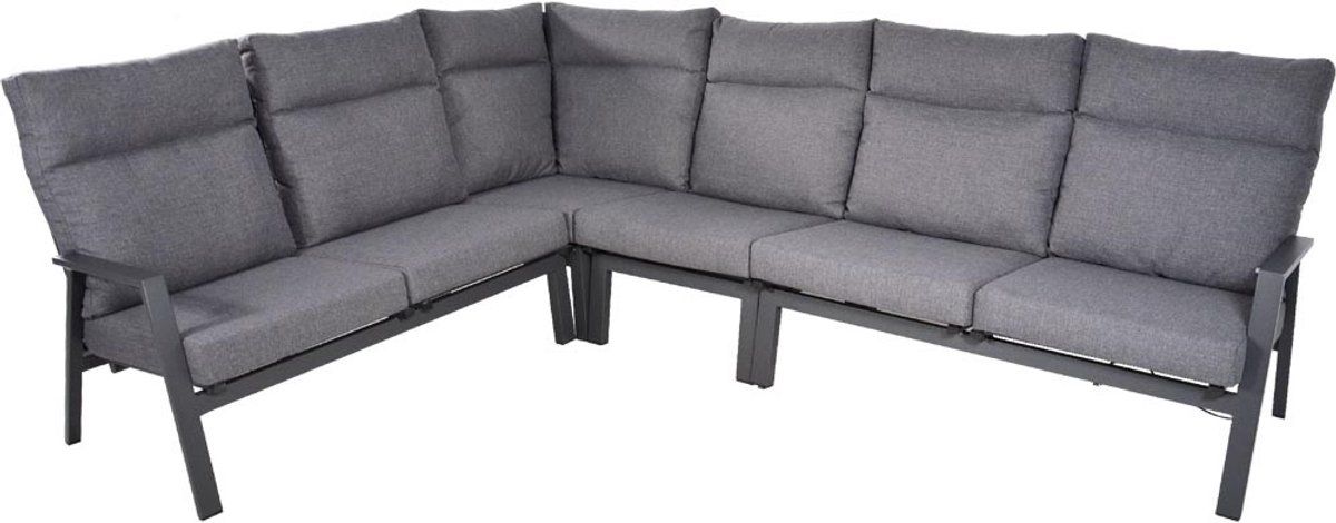lesli living loungebank ohio antraciet 142,5x83x98cm