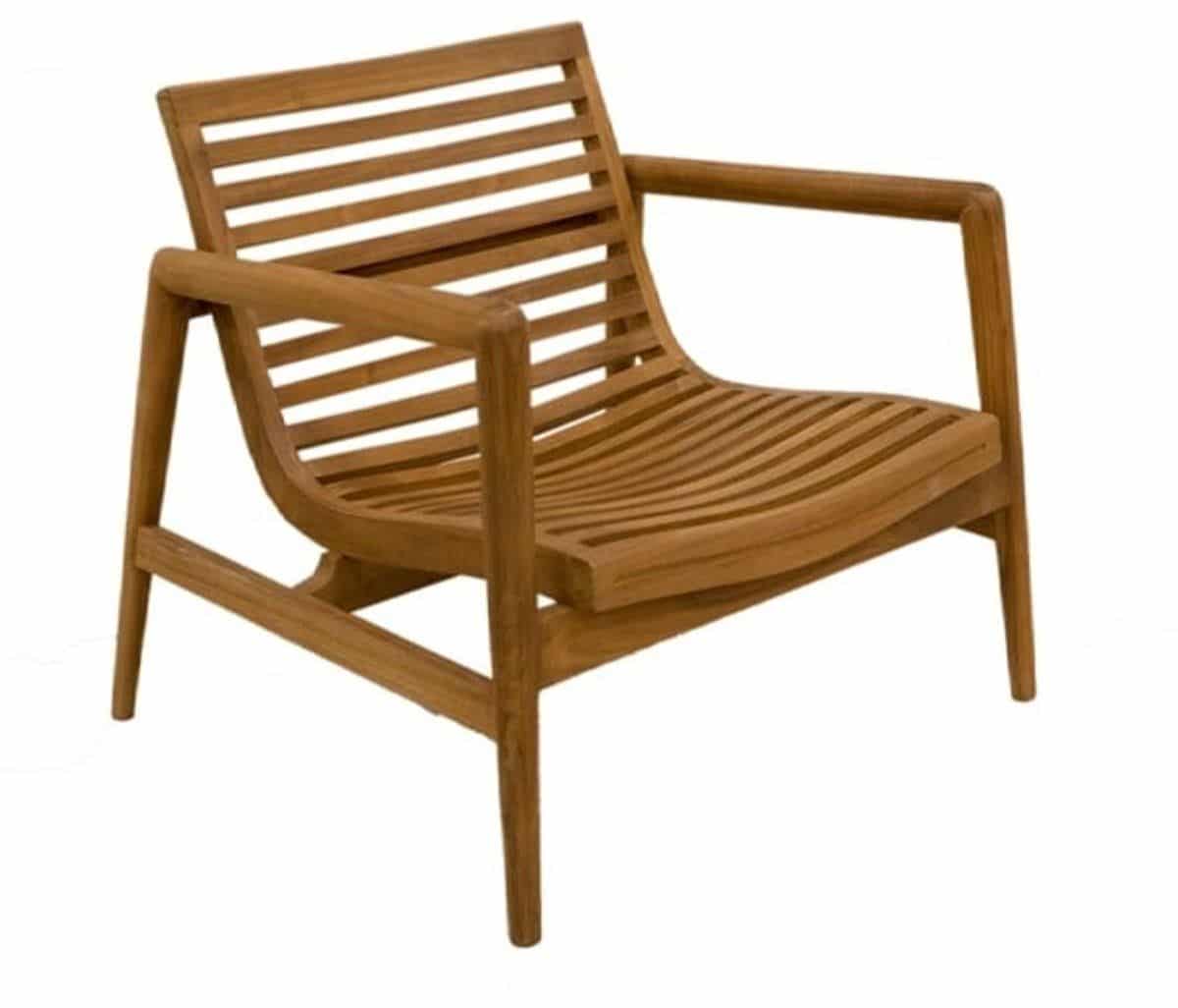 lounge tuinstoel van teakhout bruin 75x75x70 cm