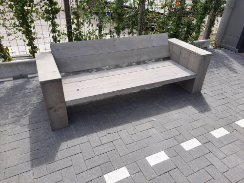 Loungebank "Garden" van Grey Wash steigerhout 240cm 4 persoons bank