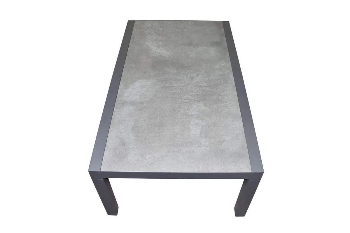 malaga / monaco lounge tuintafel 120x70xh43 cm aluminium antraciet