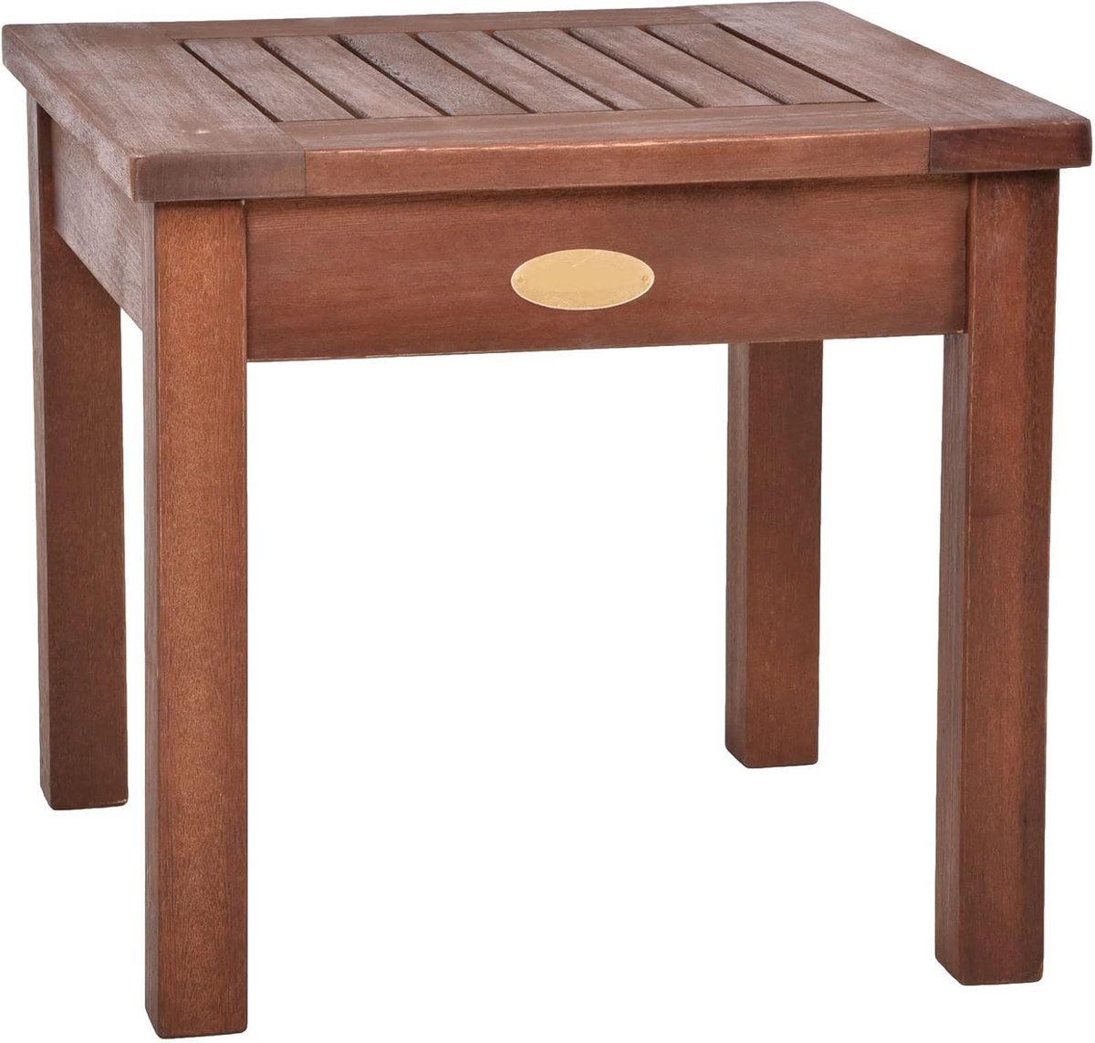 massief houten bijzettafel donkerbruin 40 cm tuin en balkontafel