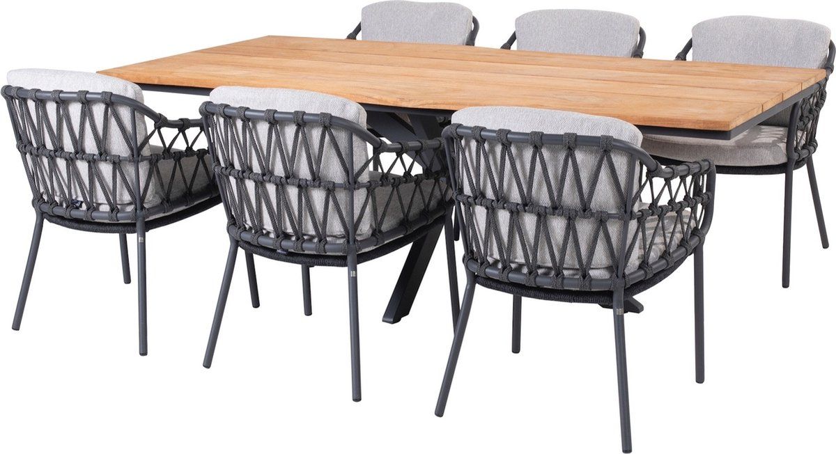 minerva calpi dining tuinset 220x95xh75cm 7 delig 4 seasons outdoor