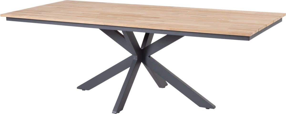 minerva dining tuintafel 220x95xh75 cm teak alu 4 seasons