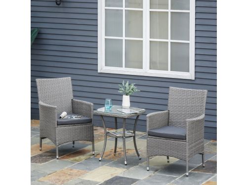 MIVRAY Bistroset 3-Delig - Balkonset Met Tafel En 2 Stoelen
