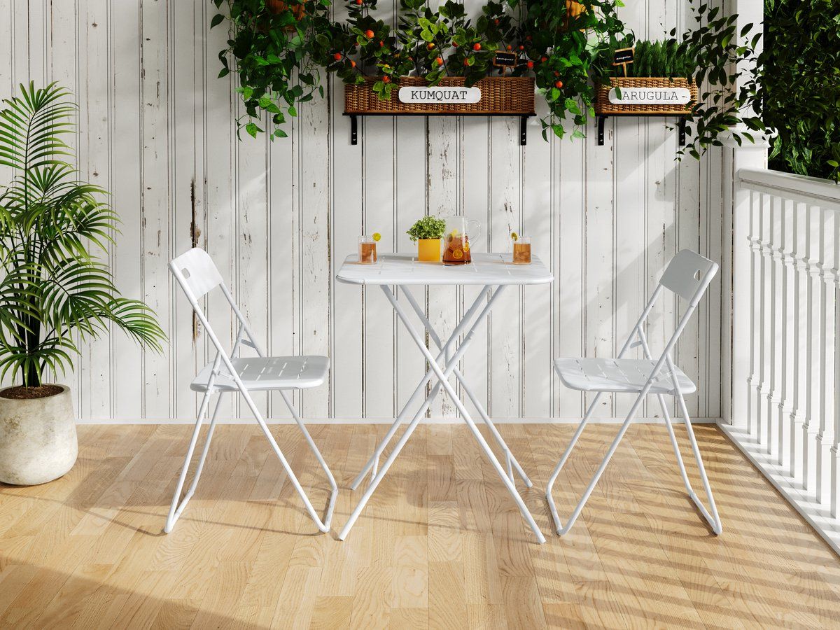okwish bistroset 60 x 60 cm opvouwbare tafel en
