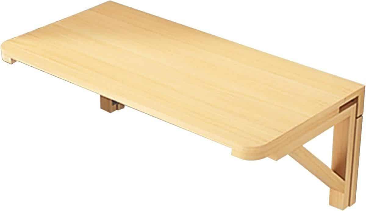 opvouwbare wandtafel klapbureau klaptafel ruimtebesparend werken natuurlijk