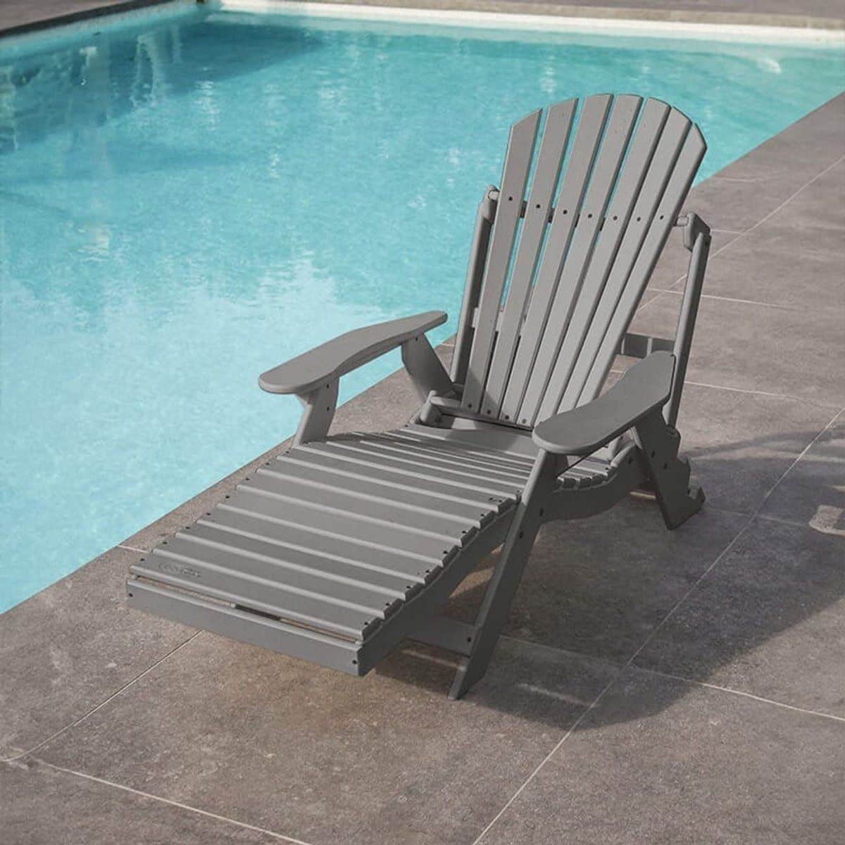 origineel adirondack ligbed | kunststof | grijs | 10 jaar