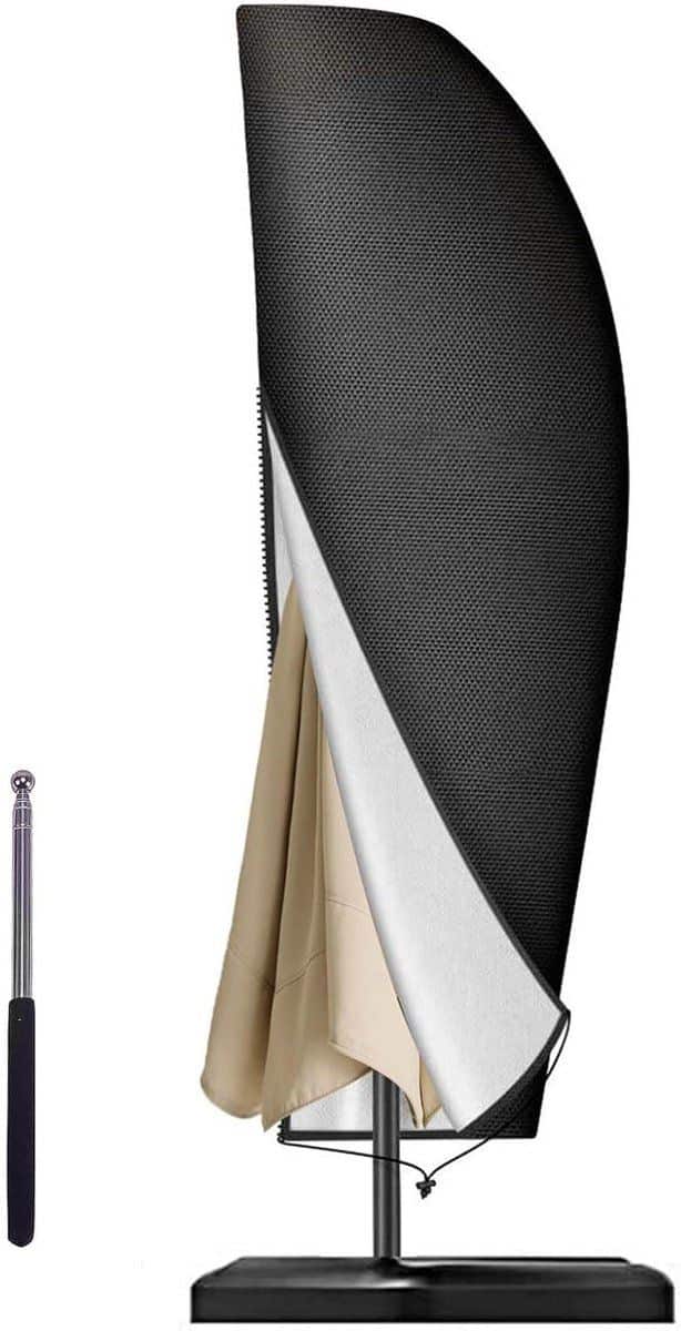 parasolhoes afdekhoes parasol bescherming buiten inclusief stok