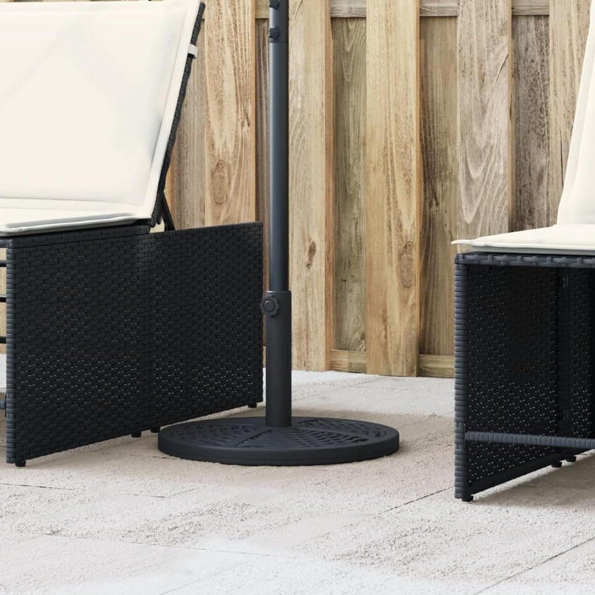 parasolvoet parasolhouder voet terras meubilair beton gevuld
