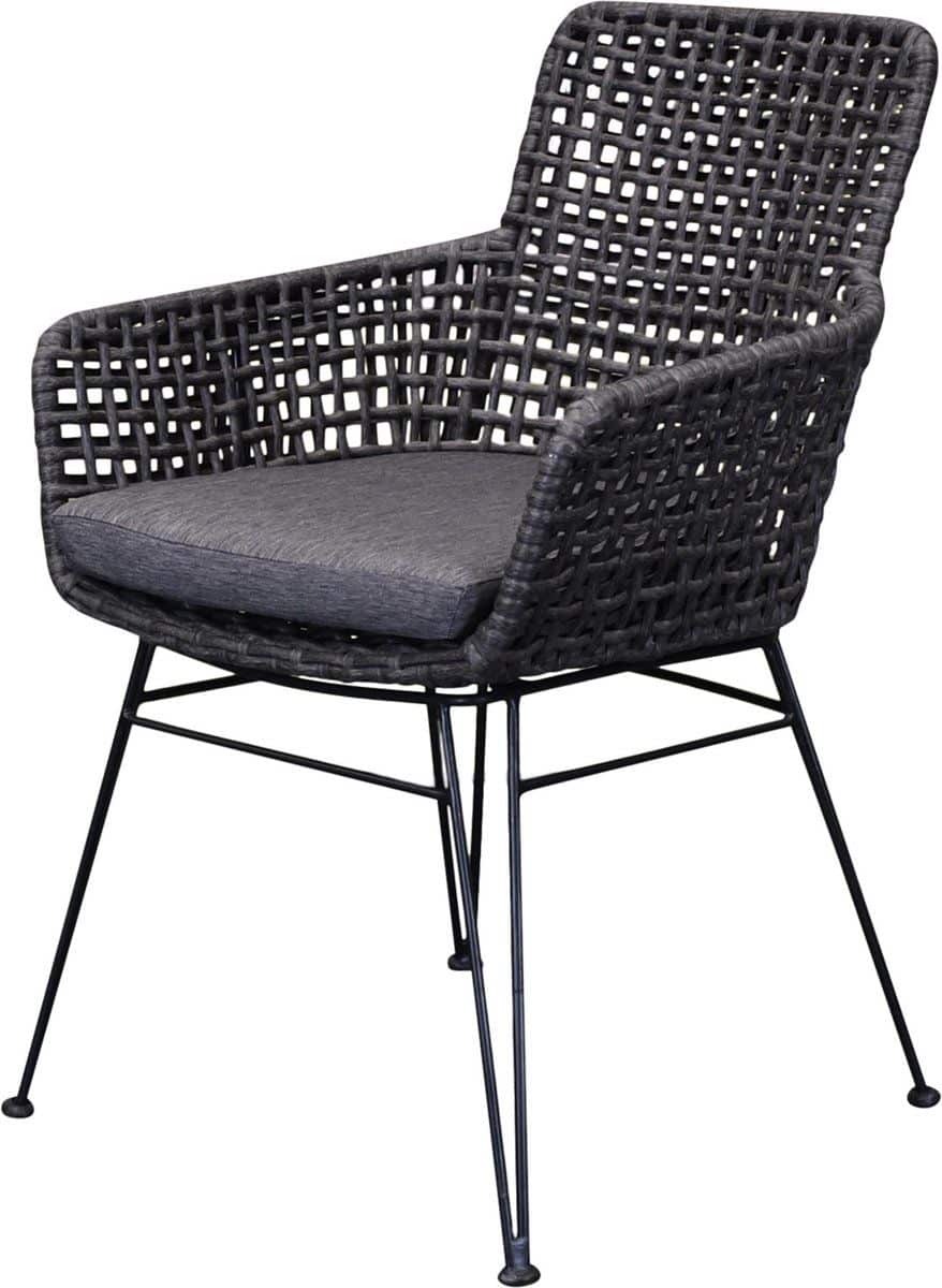 phantom dining tuinstoel wicker antraciet