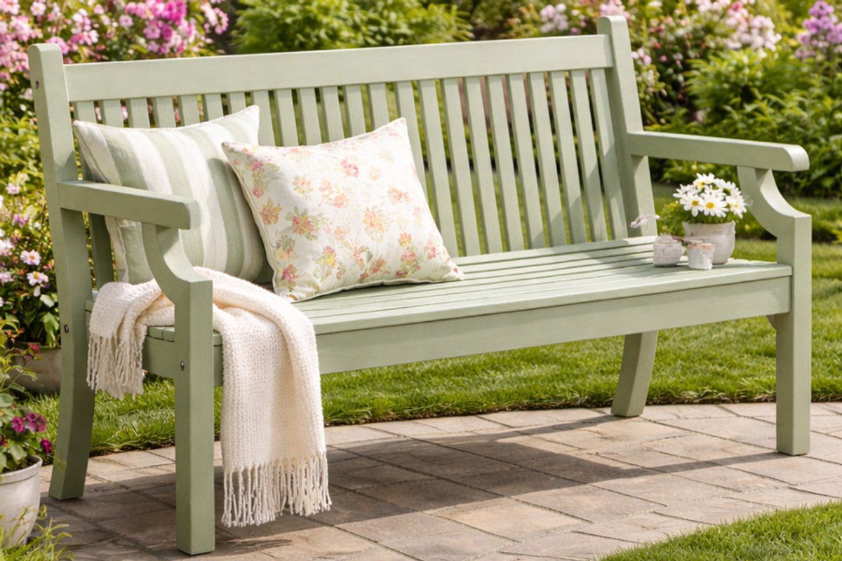 rockwood® parkbank sandwick kunststof egg green 1.90m 1.90m