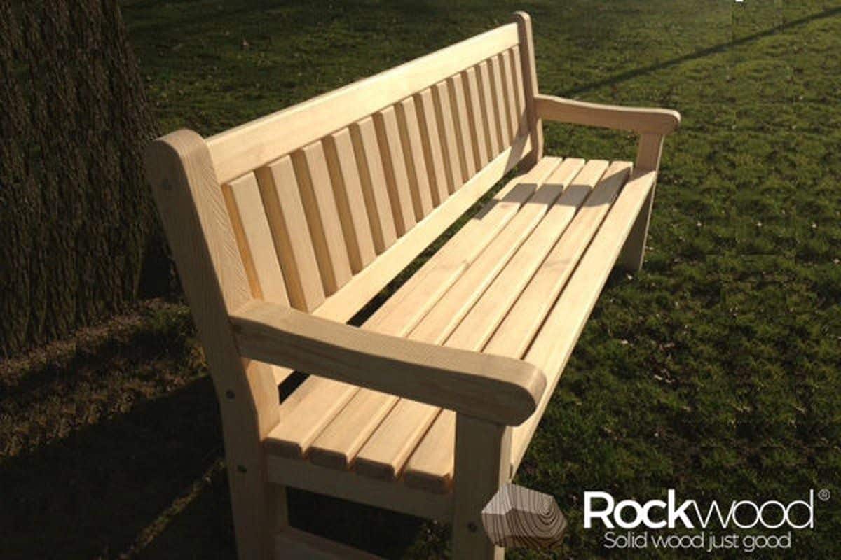 rockwood® tuinbank massief grenen 2.00m montage op locatie. extra gemak