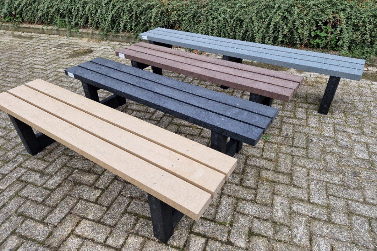 rockwood® zitbank lifelong zwaar kunststof (65kg) mineral grey