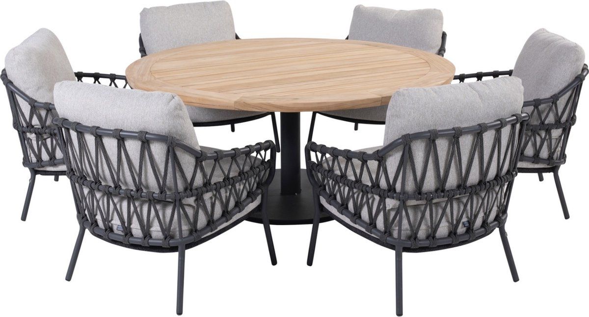 saba calpi low dining tuinset 7 delig 160 cm rond