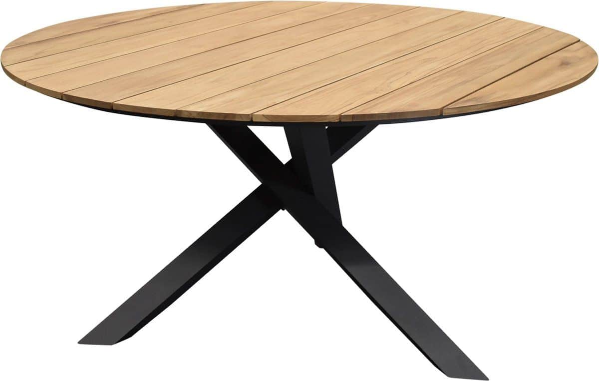 san jose dining tuintafel 150xh74 cm rond teak blad