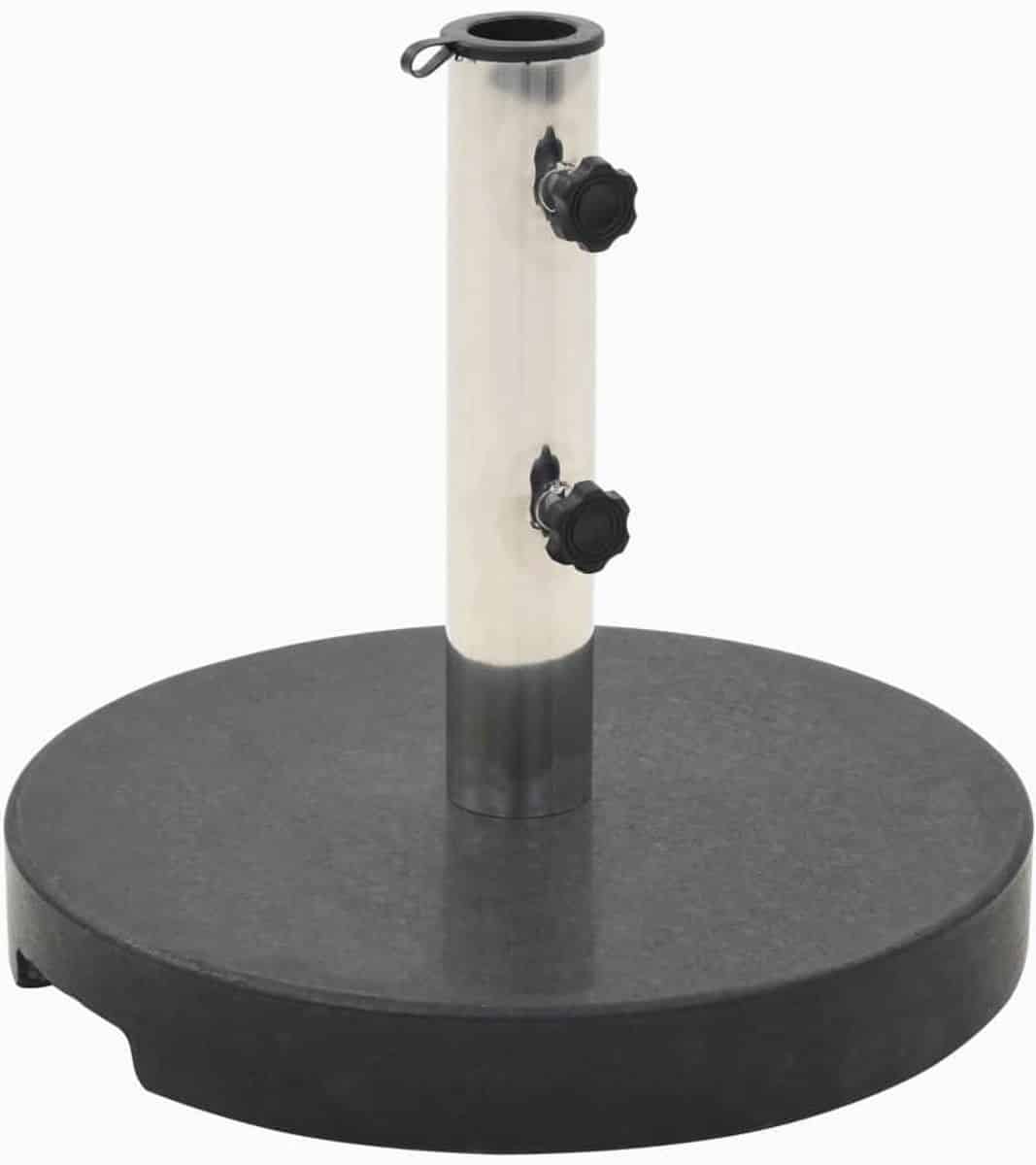 stevige parasolvoet graniet zwart 20 kg geschikt voor parasolpalen