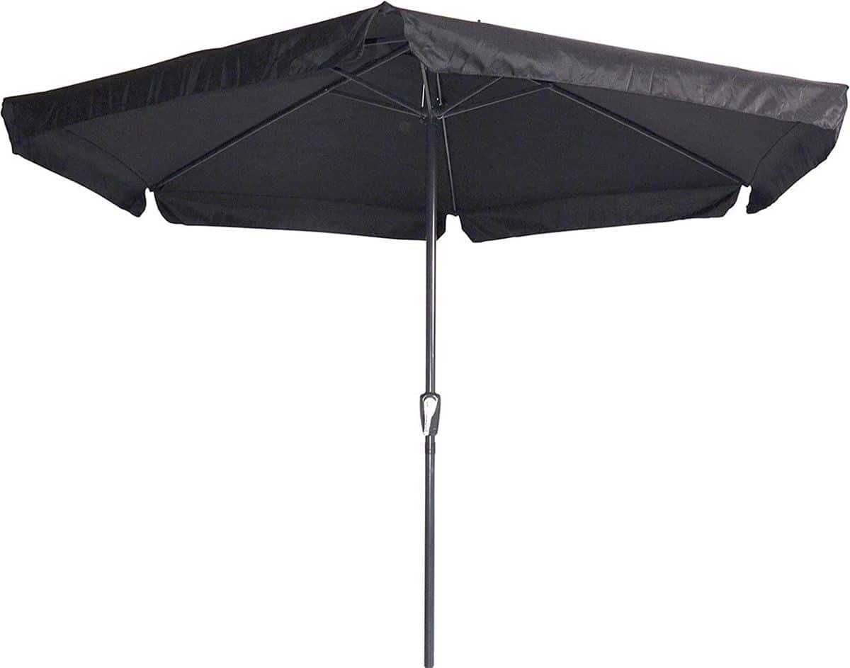 stokparasol gemini 300 cm met volan zwart