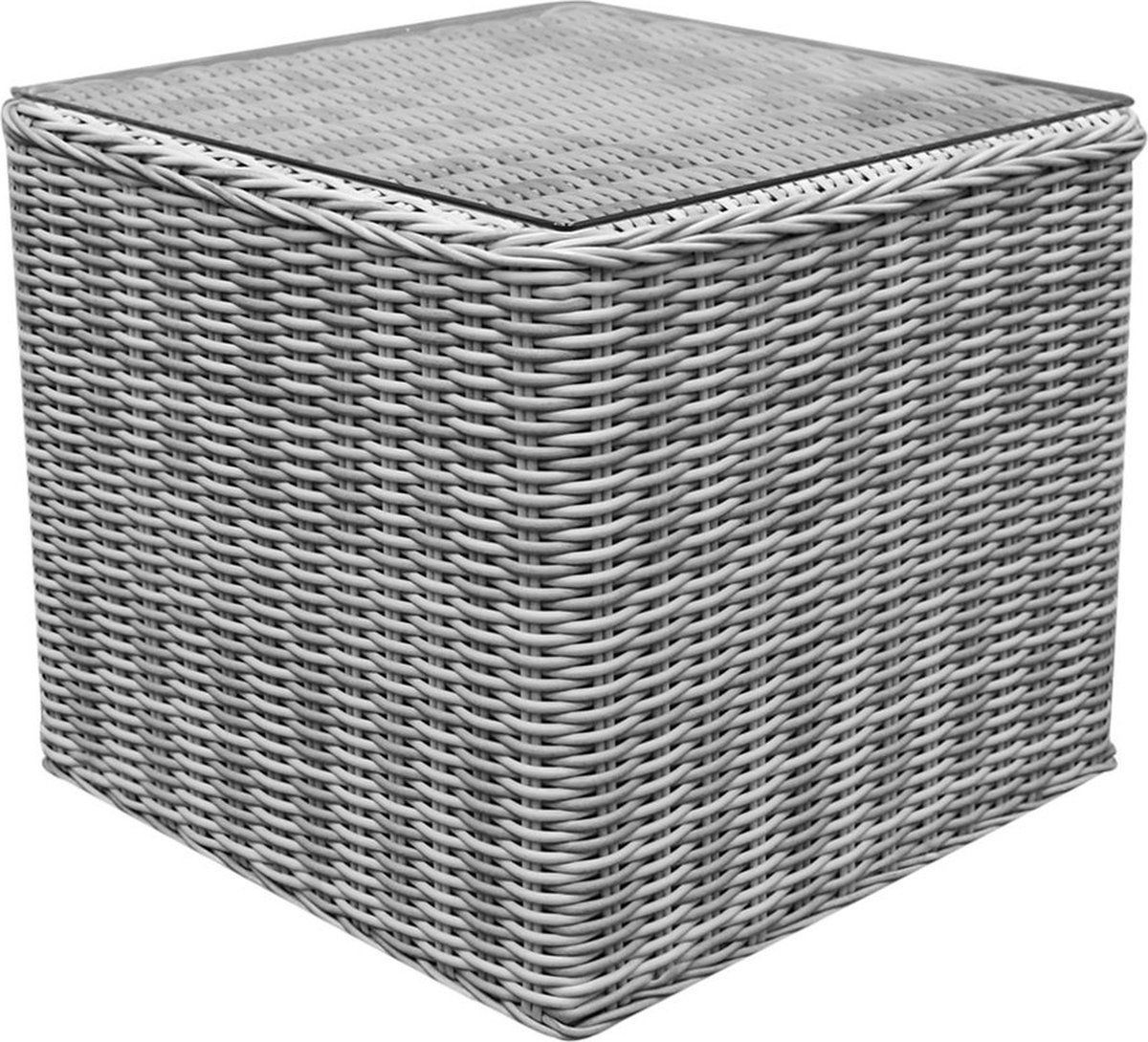 toscane bijzettafel 50x50xh45 cm wit grijs